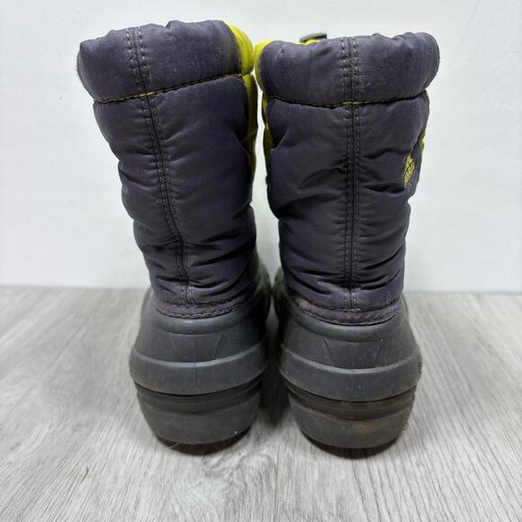 Kids Sorel Boots Short Winter Waterproof Size 11 Lime Green Gray - Picture 4 of 10